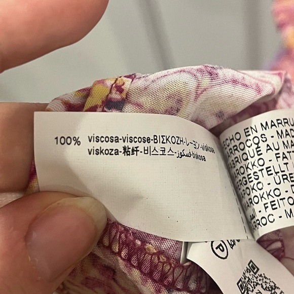 NWT Zara Multicolor Paisley Maxi Dress Large Bohemian Kimono Sleeves Lace Trim - Picture 6 of 6